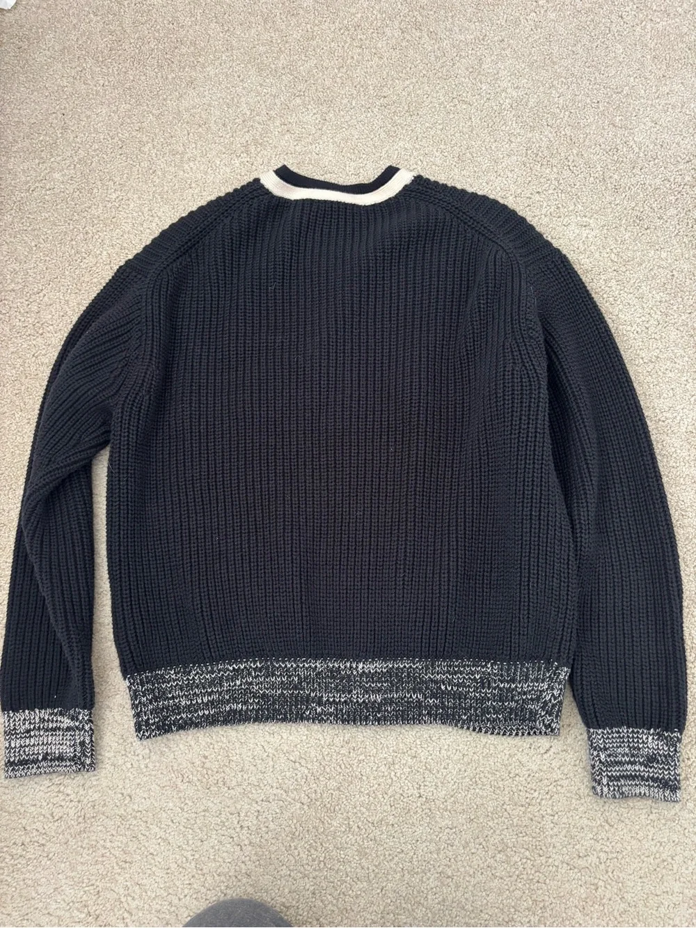 J. Crew Front Pocket Lady Cotton Cardigan Sweater Black Knit Preppy Classic Chic